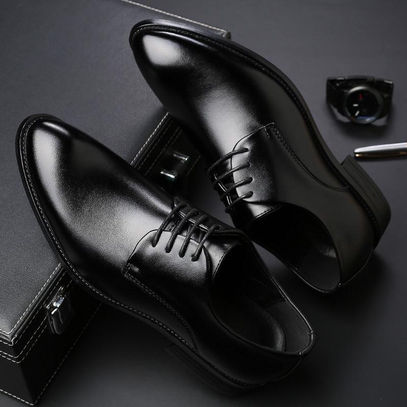 Elevate Your Style with Trendy & Affordable Men's Leather Business Formal Shoes! - TrendyAffordables - Men's Shoes