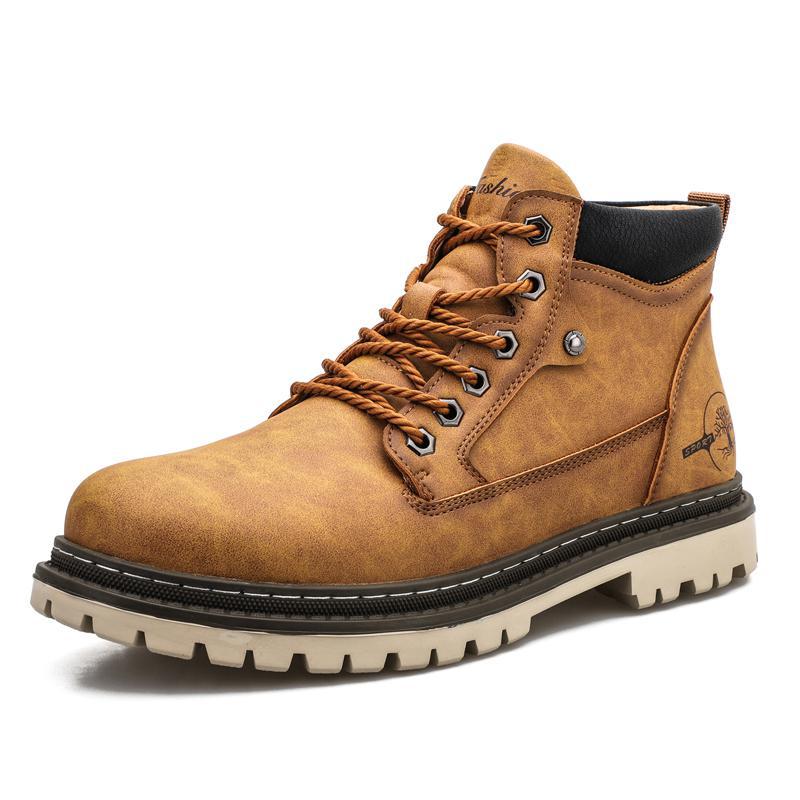 Trendy & Affordable High Top Leather Tooling Shoes for Men - TrendyAffordables - Men's Shoes