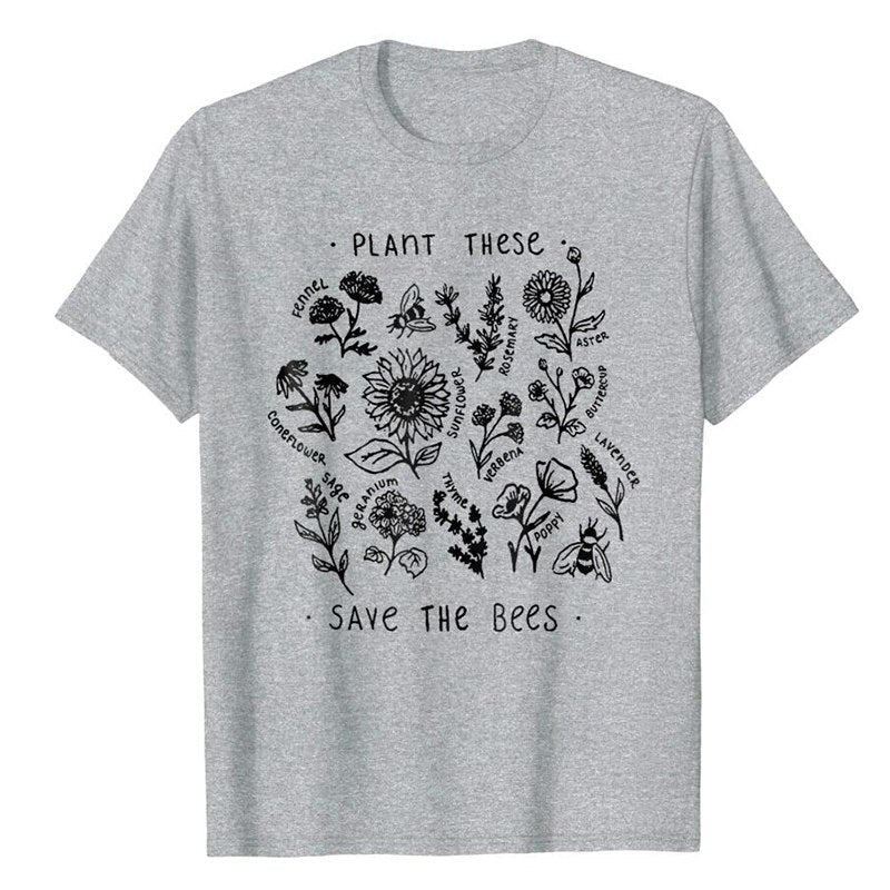 Harajuku Save The Bees T-shirt | TrendyAffordables - TrendyAffordables - 0
