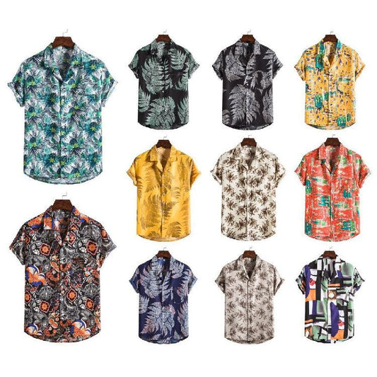 Men's Trendy Affordable Printed Short Sleeve Beach Shirt | TrendyAffordables - TrendyAffordables - 0