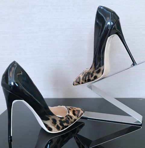 Trendy Leopard Print High Heels - Pointed, Shallow Mouth - TrendyAffordables - 0