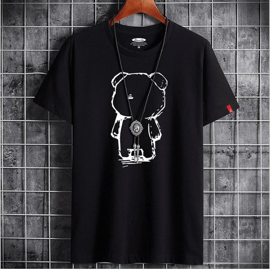 Trendy Men's Bear Anime T-Shirt | Affordable Street Fashion - TrendyAffordables - 0