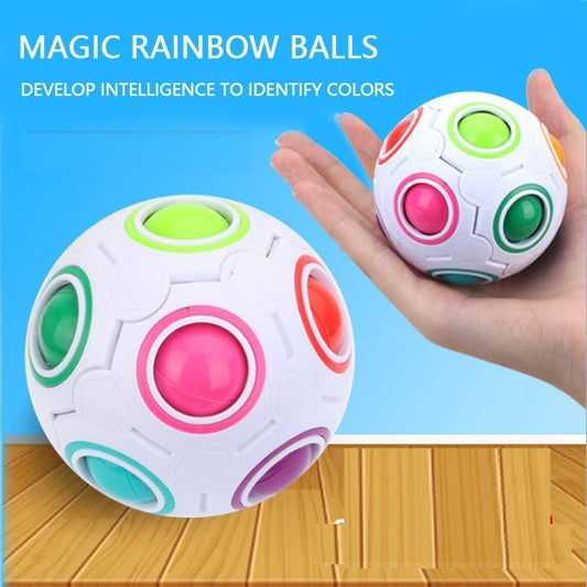 TrendyAffordables Rainbow Puzzle Ball - Durable & Flexible - TrendyAffordables - 0
