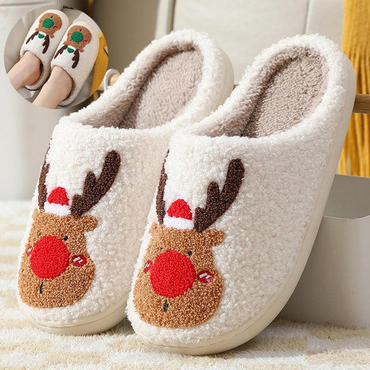 Cozy Christmas Elk Home Slippers | TrendyAffordables - TrendyAffordables - 4