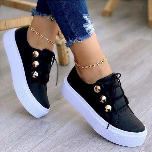 Trendy Lace-up Flats Sneakers for Women | Affordable Casual Shoes | TrendyAffordables - TrendyAffordables - 4